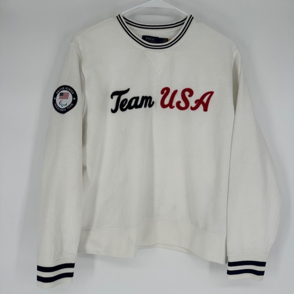 Polo Ralph Lauren Team USA Paralympic Team 2020 Sweatshirt White Medium Olympics